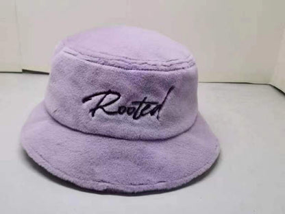 Single Sided "Rooted" Faux Fur Bucket Hats