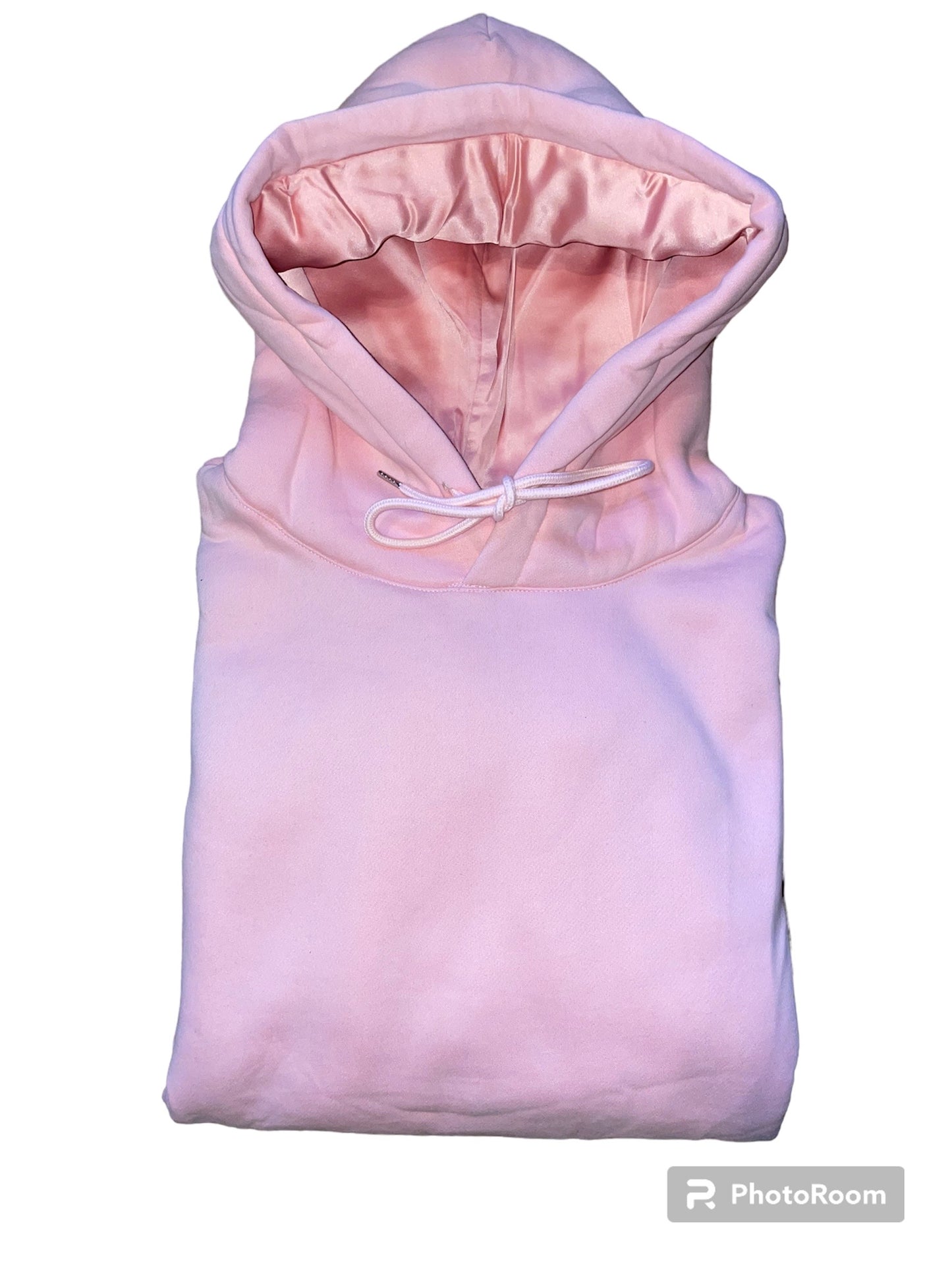 Light Pink Satin-Lined Hoodie